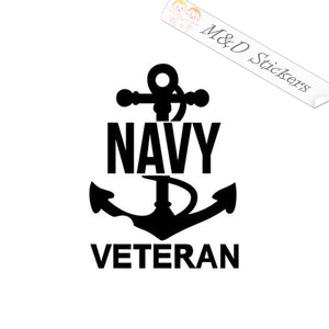 2x US Navy Veteran Vinyl Decal Sticker Different colors & size for Cars/Bikes/Windows
