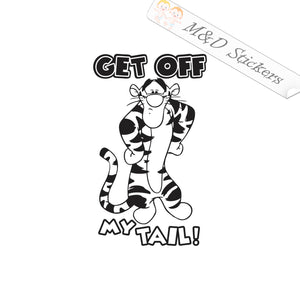 2x Get off my tail Vinyl Decal Sticker Different colors & size for Cars/Bikes/Windows