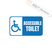 2x Handicapped disabled restroom sign Vinyl Decal Sticker Different colors & size for Cars/Bikes/Windows