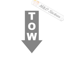 Tow arrow sign (4.5" - 30") Vinyl Decal in Different colors & size for Cars/Bikes/Windows