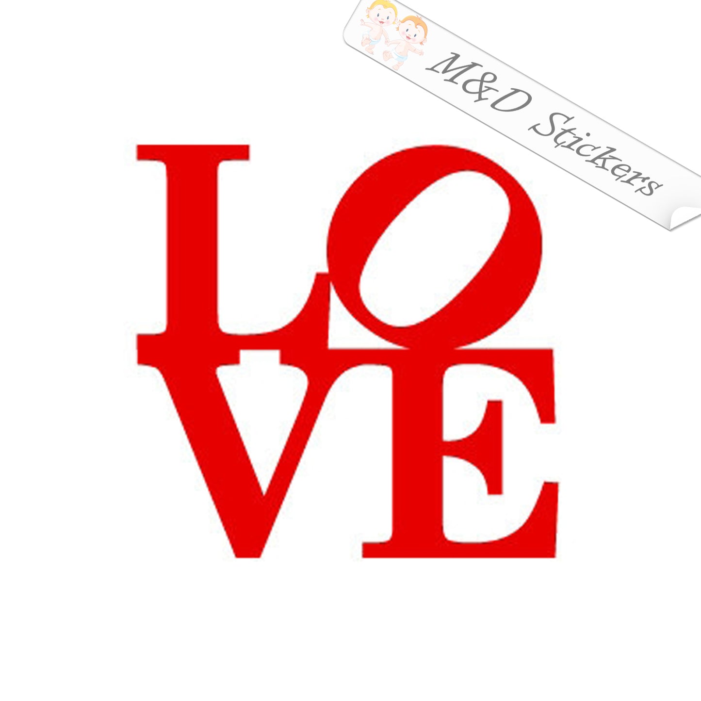 2x Love sign NY style Vinyl Decal Sticker Different colors & size for Cars/Bikes/Windows