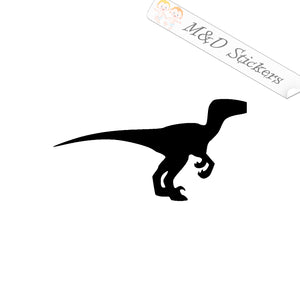 2x Dinosaur Velociraptor Vinyl Decal Sticker Different colors & size for Cars/Bikes/Windows