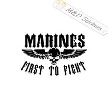 2x USMC Marines Vinyl Decal Sticker Different colors & size for Cars/Bikes/Windows