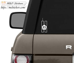 2x 9-11 Vinyl Decal Sticker Different colors & size for Cars/Trucks/SUVs/Windows