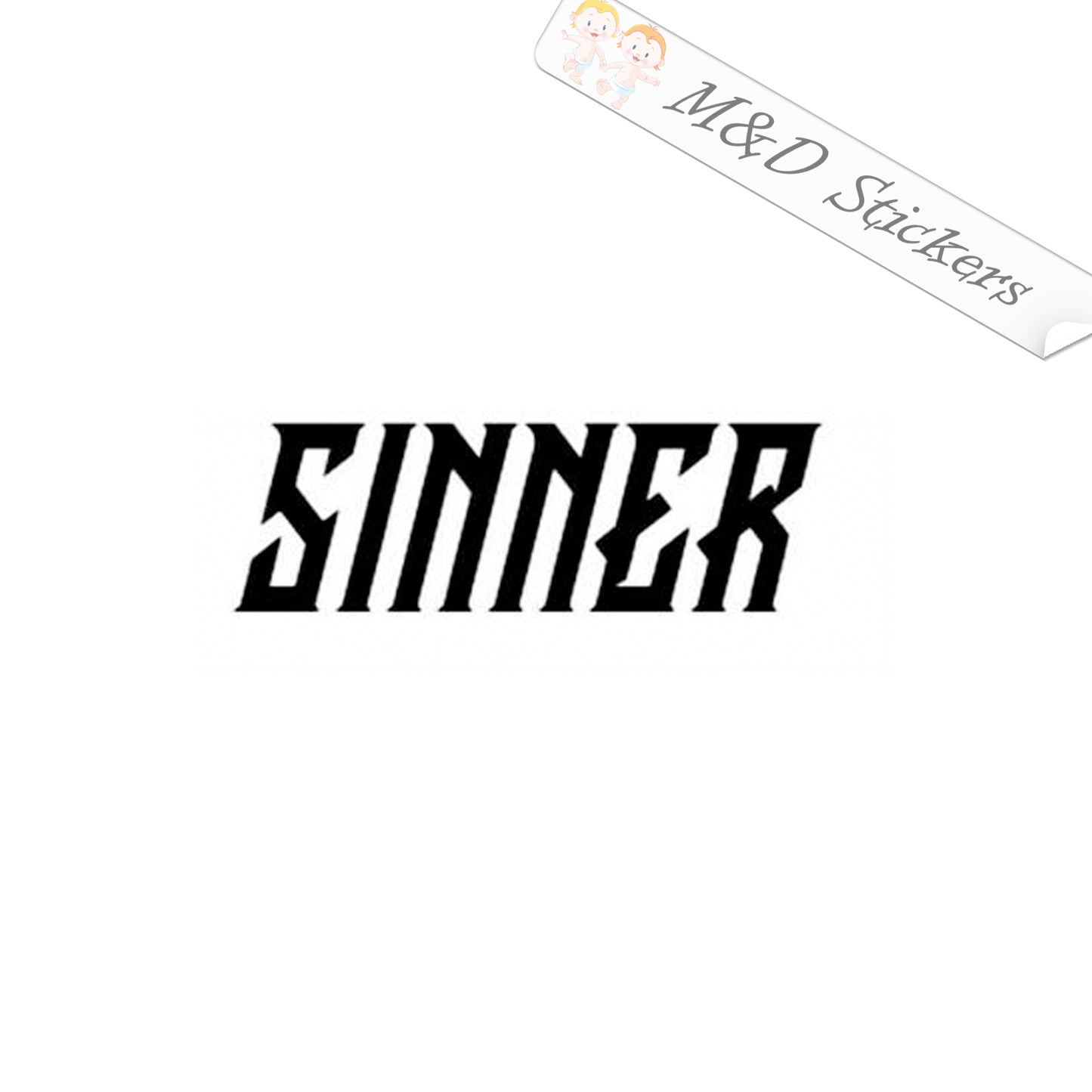 2x Sinner Vinyl Decal Sticker Different colors & size for Cars/Bikes/Windows