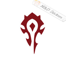 2x World Of Warcraft Horde political fraction Video Game Vinyl Decal Sticker Different colors & size for Cars/Bikes/Windows