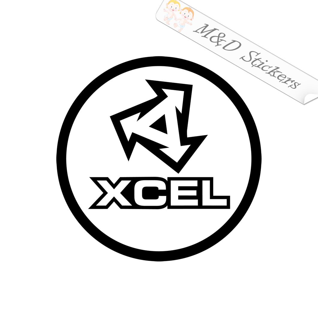 2x Xcel Logo Vinyl Decal Sticker Different colors & size for Cars/Bikes/Windows