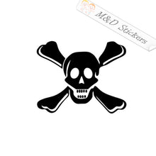 2x Pirate Flag Vinyl Decal Sticker Different colors & size for Cars/Bikes/Windows