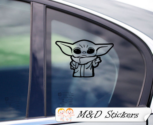 2x Baby Yoda Star Wars Vinyl Decal Sticker Different colors & size for Cars/Bikes/Windows